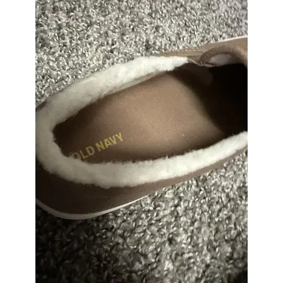 Old Navy Sherpa Lined Woman’s Loafers Size 9 Color Tan - Picture 7 of 9